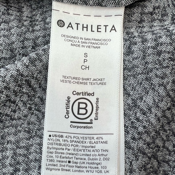 Athleta Braiden Shirt Jacket with Chest Pockets Long Sleeve Size Small - Picture 7 of 9